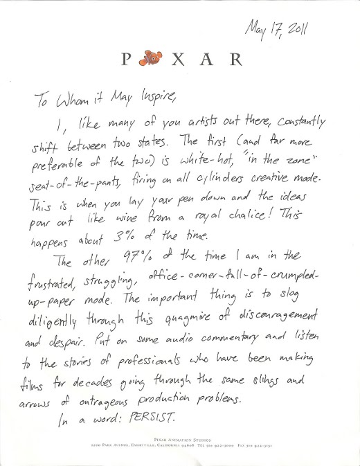 5901216582 af6b1e1b6b o Feeling creatively drained? Let this letter from Pixar inspire you.