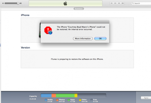 Screen shot 2011 10 12 at 3.14 520x353 iOS 5 Error 3200 or internal error update issues? Apples servers are getting slammed. [Updated]
