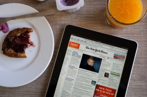 nyt on ipad for breakfast o 300x199 How mobile is forcing us to change the way we measure the Internet