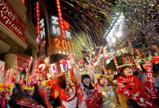 NewYearsEve 2011 HongKong 520x353 The Best Places in the World to be on New Years Eve