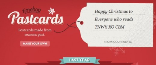 Screen shot 2011 12 24 at 5.47.02 PM 520x216 Make Christmas Cards from Facebook, Foursquare and Instagram memories with PastCards 