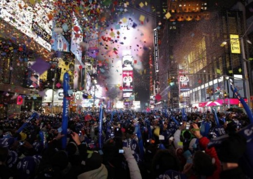 Times Square NYC 520x368 The Best Places in the World to be on New Years Eve