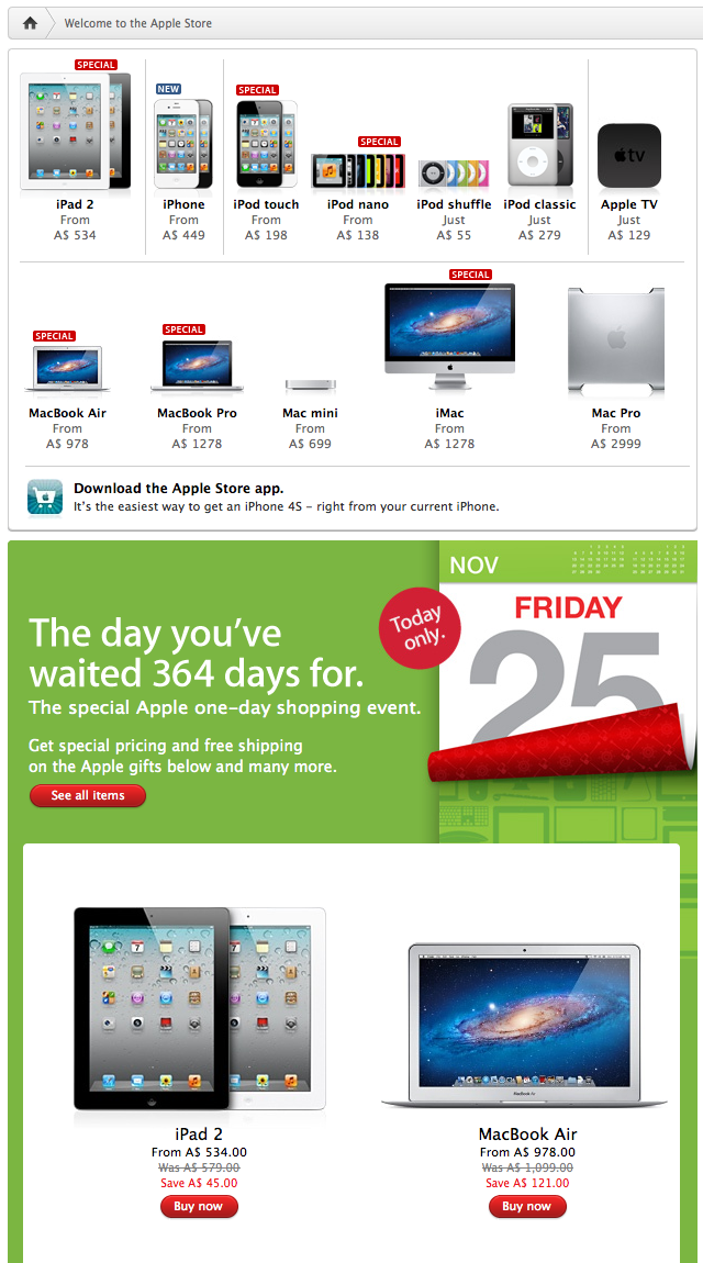 Apple's Black Friday Deals Live in Australia - The Next Web