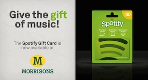 The Gift Cards Will Come In Three Diffe Denominations 10 30 And 50 Recipient Can Redeem Card For A Spotify Subscription