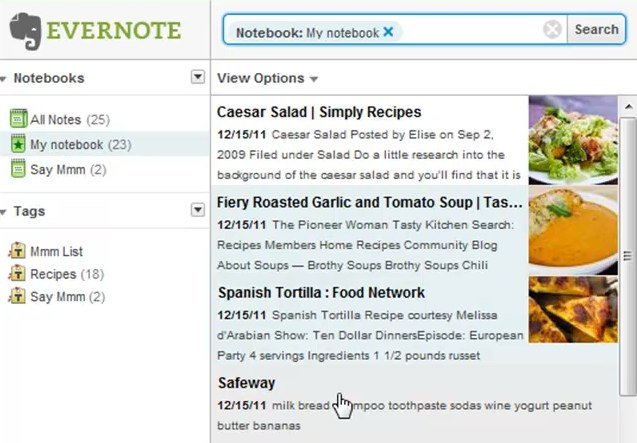 Say Mmm Taps Evernote to Generate Grocery Lists