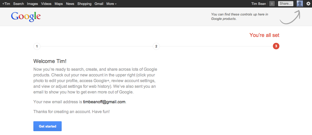 Account register gmail