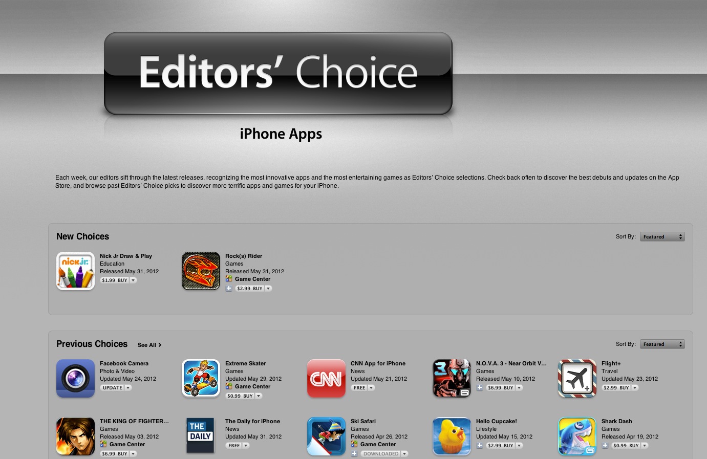 Apple Launches Dedicated Editor S Choice Section On App Store