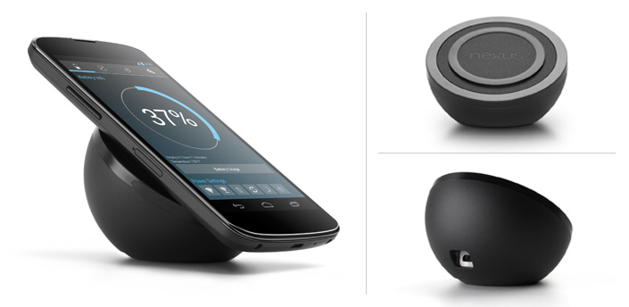  Googles long awaited Nexus 4 Wireless Charger arrives for $59.99, looks like half of an 8 ball