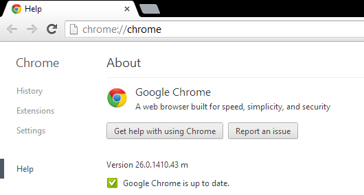 google chrome 26.0