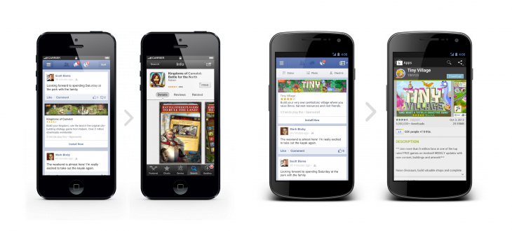 iPhone Android 730x330 Facebooks long road to mobile best: HTML5, native apps, and now Home
