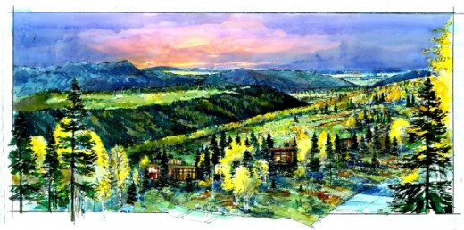 Village Watercolor 520x258 Entrepreneurial events firm Summit Series acquires Utah’s Powder Mountain ski resort for $40m