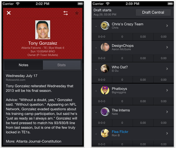 Screen Shot 2013 07 25 at 10.49.19 AM Yahoo bundles up its fantasy games into a new Fantasy Sports app for Android and iOS