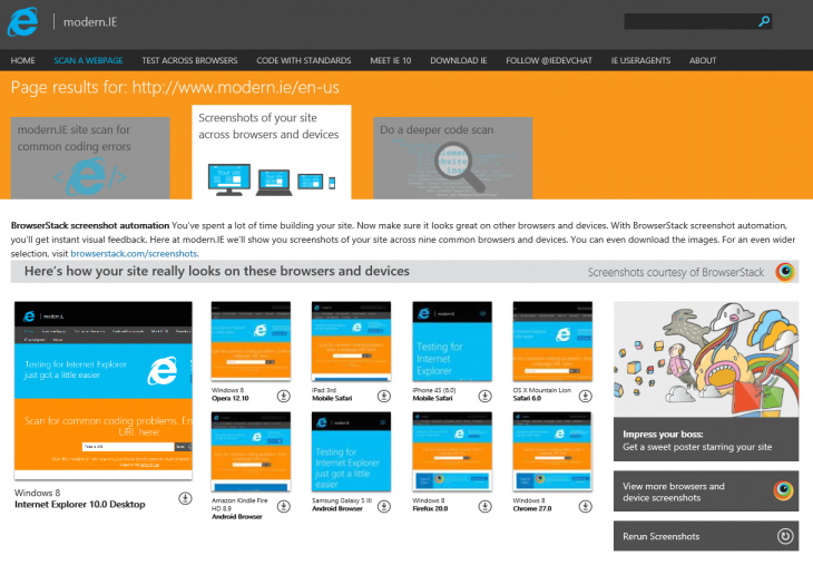 modern.IE Updates 730x507 Microsoft releases IE11 Developer Preview for Windows 7 with updated F12 tools and Modern.IE site