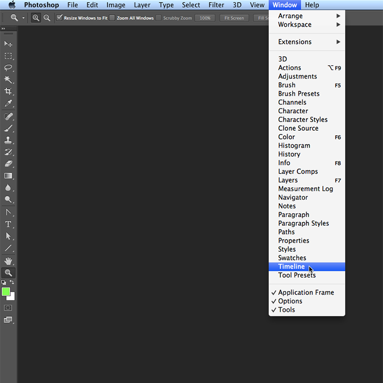 Mystery Solved: Where's the Animation Window in Photoshop Creative Cloud?